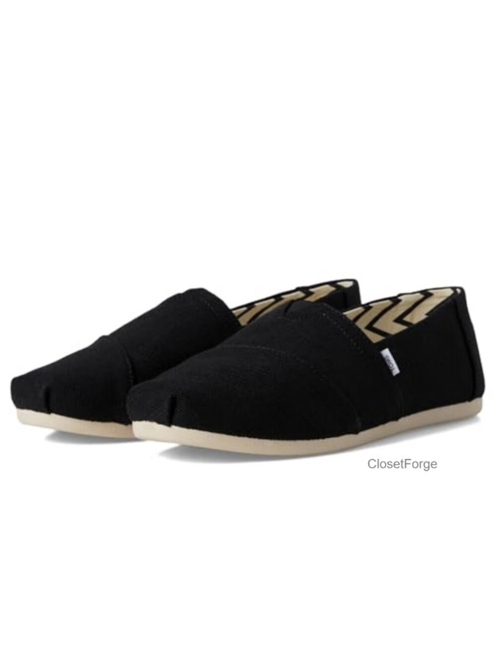 Canvas Espadrille Slip-On Flat Almond Toe Elastic